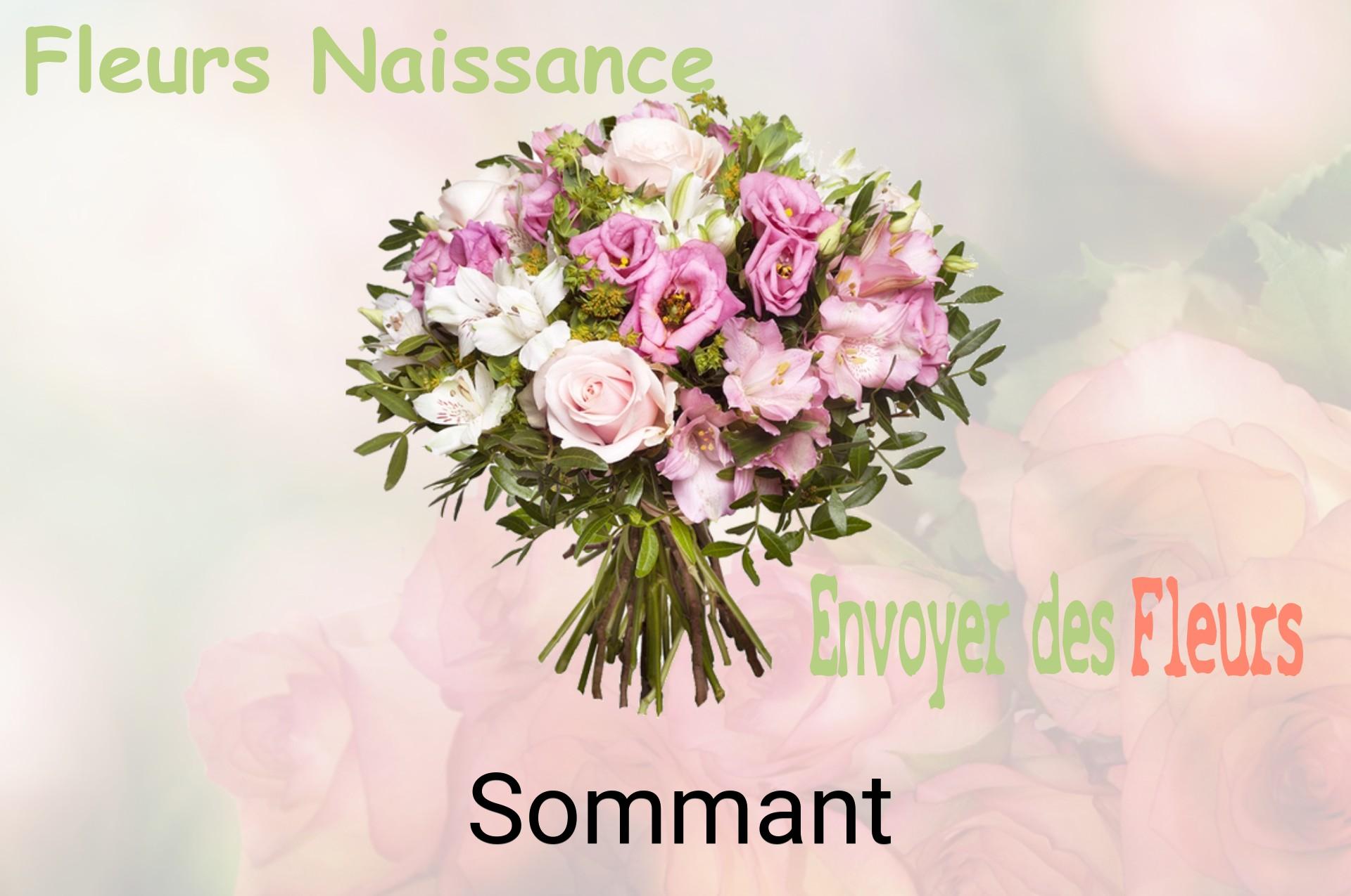 Bouquet de fleurs de naissance livré à Sommant